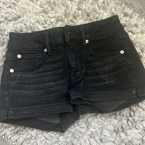 AMERICAN EAGLE Black Stretch Shorts